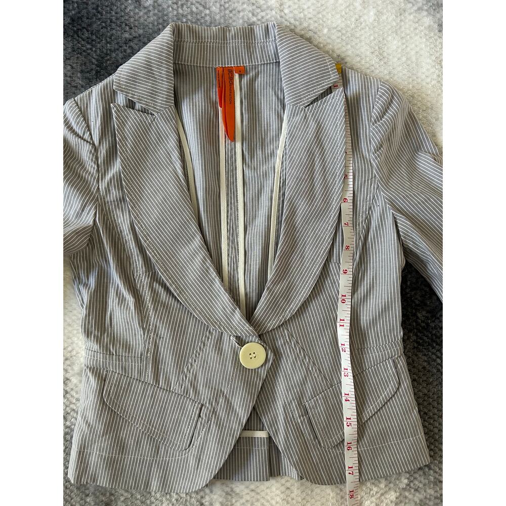 Bcbgeneration Cropped One Button Gray Pinstripe Y… - image 7